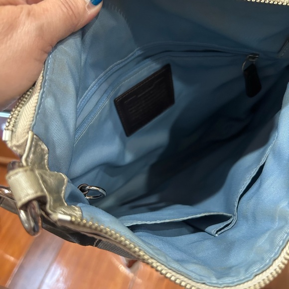 COACH Multi-color Canvas Patchwork & leather hobo bag # F13723 - Picture 2 of 3